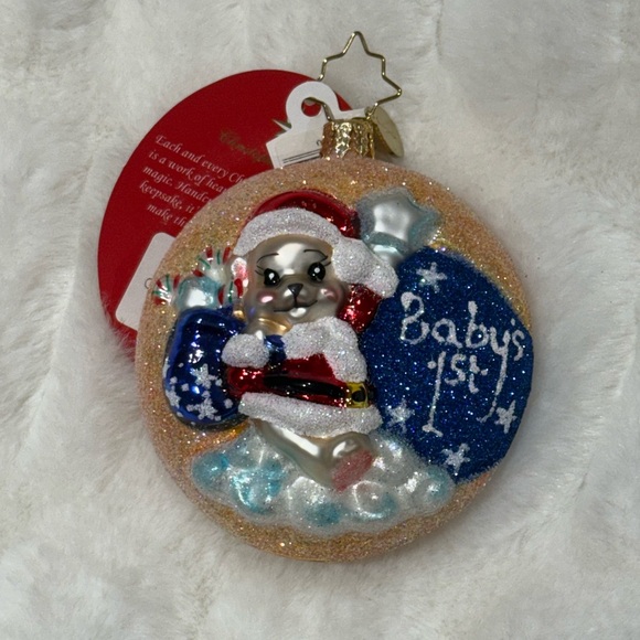 NWT🎄Christopher Radko Baby's First Christmas Darling 1ST Christmas Gem - Picture 4 of 6